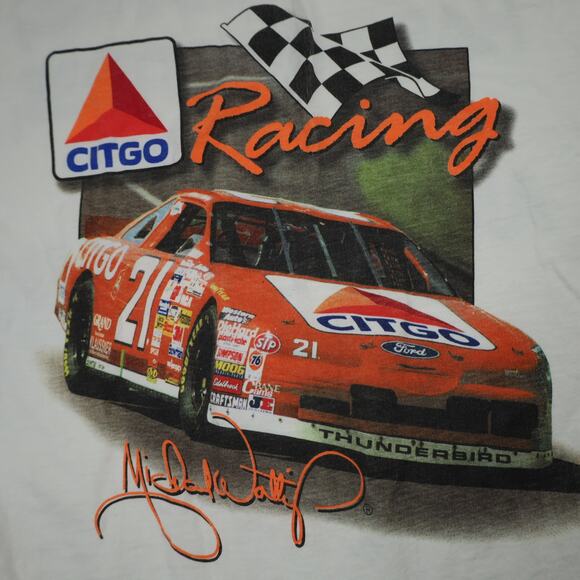 Vintage Chase Authentics Citgo Racing Graphic Nascar T Shirt - Picture 3 of 9